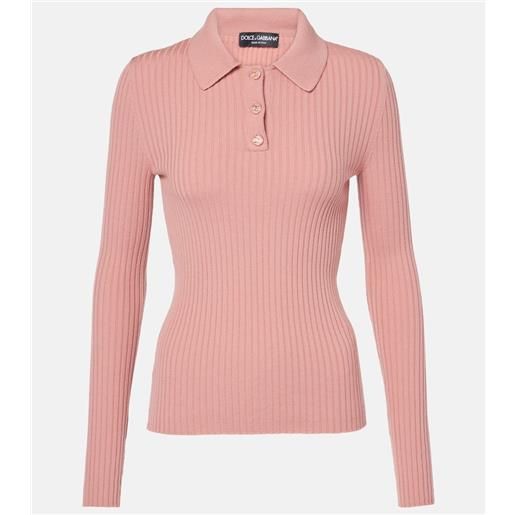 Dolce&Gabbana polo in misto lana