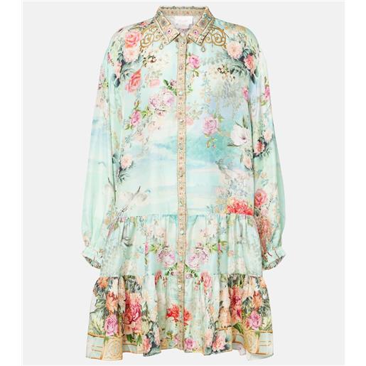 Camilla abito chemisier in twill di seta