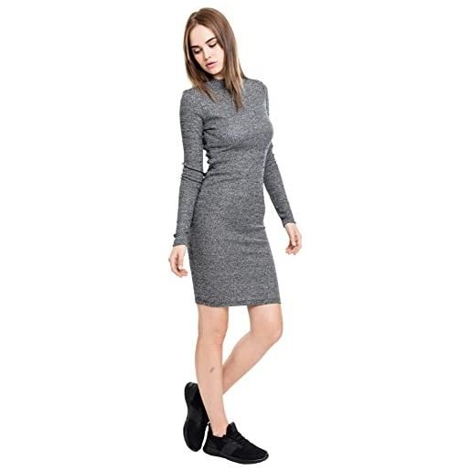 Urban Classics ladies rib dress vestito, nero (black 7), xl donna