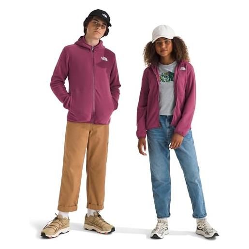 The north face nf0a8azk6eo teen glacier f/z hooded jacket giacca unisex bambino cyber berry taglia xxl