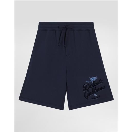 Dolce & Gabbana bermuda in felpa con logo dolce&gabbana e bandiera