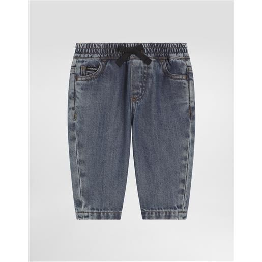 Dolce & Gabbana jeans 5 tasche in denim con etichetta logata