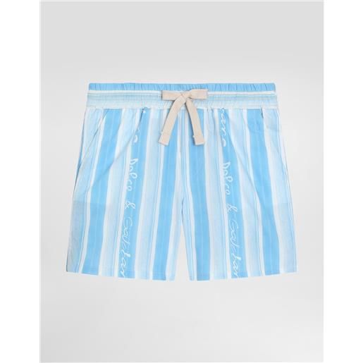 Dolce & Gabbana bermuda in popeline con stampa riga
