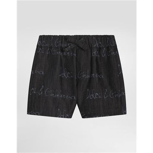 Dolce & Gabbana bermuda in denim con logo dolce&gabbana