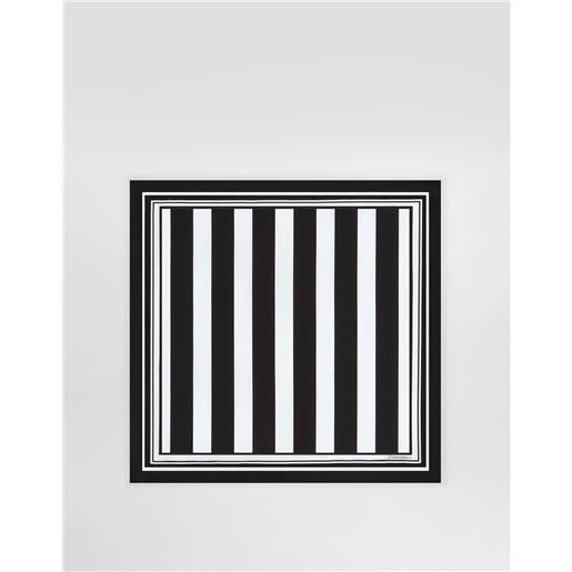 Dolce & Gabbana foulard in twill di seta 50 x 50 stampa riga