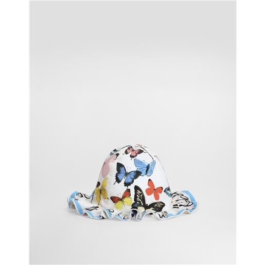 Dolce & Gabbana cappello da pescatore in popeline con stampa farfalle