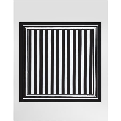 Dolce & Gabbana foulard in twill di seta 90 x 90 stampa riga