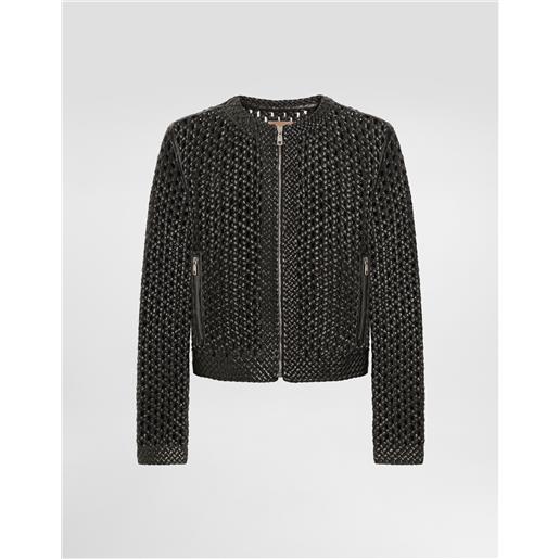 Dolce & Gabbana giubbotto a intreccio in nappa