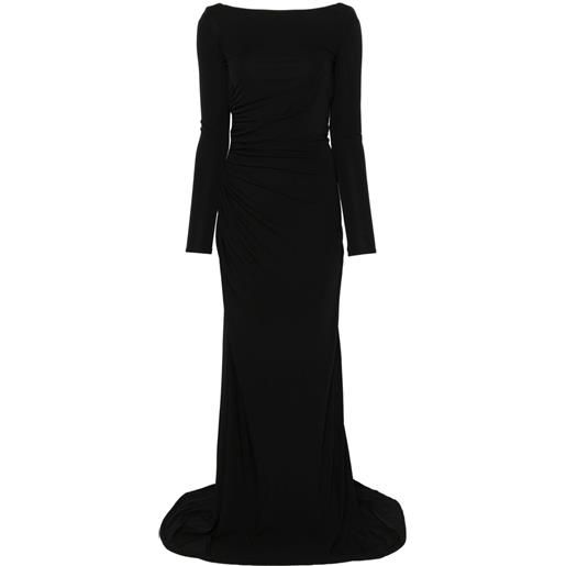 Elisabetta Franchi abito red carpet lungo - nero