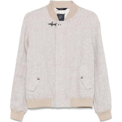 Fay giacca in lino - toni neutri
