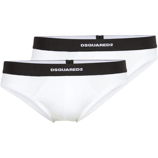 DSQUARED2 confezione da 2 slip di colore bianco