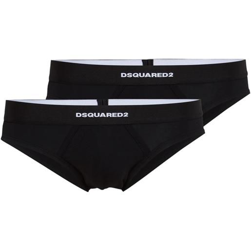 DSQUARED2 confezione da 2 slip di colore nero