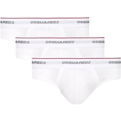 DSQUARED2 confezione da 3 slip di colore bianco