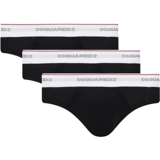 DSQUARED2 confezione da 3 slip di colore nero