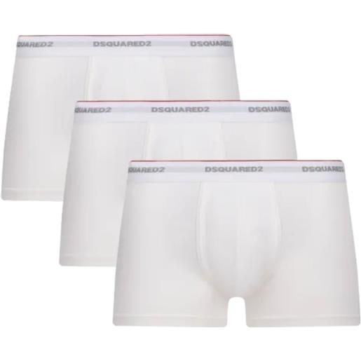 DSQUARED2 set di 3 boxer con stampa