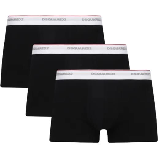 DSQUARED2 set di 3 boxer con stampa