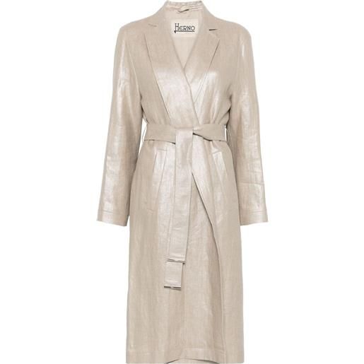 Herno trench lamé - oro