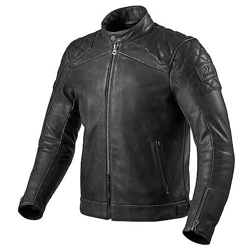 Revit giubbotto moto in pelle cordite nero rev'it