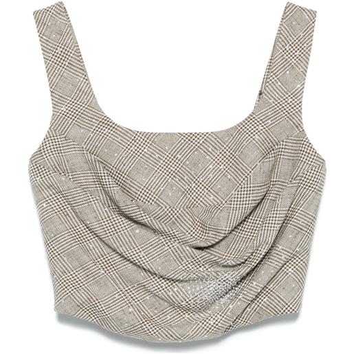 Giuseppe Di Morabito corsetto a quadri - toni neutri