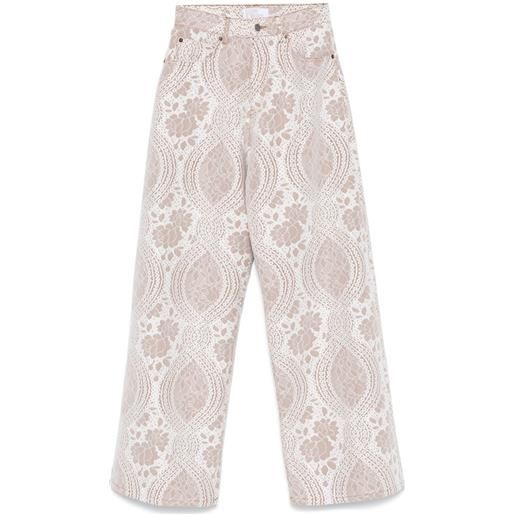 Giuseppe Di Morabito jeans con effetto pizzo - toni neutri