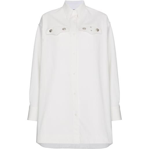 Calvin Klein camicia con bottoni decorativi - bianco