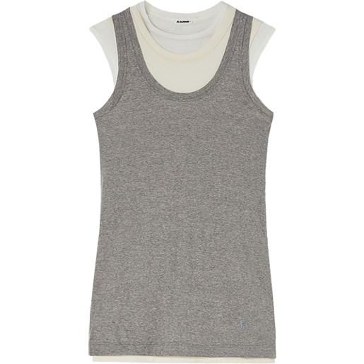 Jil Sander canotta a strati - grigio