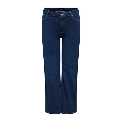 ONLY carwilly hw wide jeans cro noos, blu jeans scuro, 42w x 32l