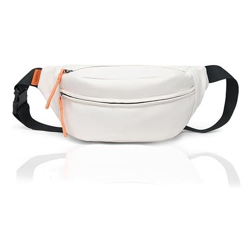 Napapijri Marsupio Hering 3 WB – Cotone Grigio Tempesta, Cintura Regolabile, Tasca Frontale Con Bandiera Norvegese