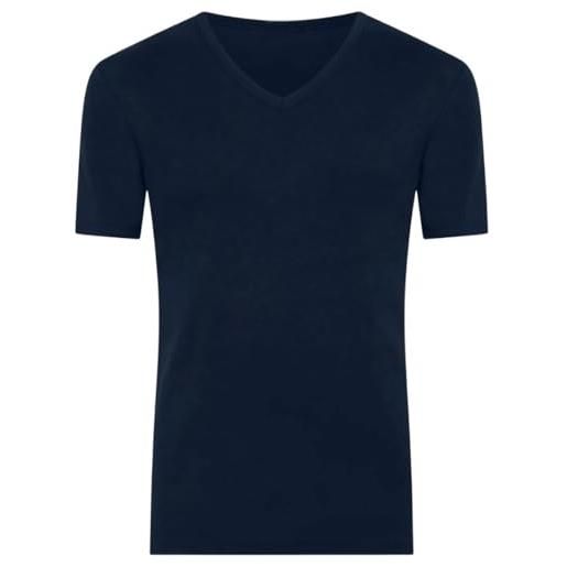 Lotto 3 pezzi - maglietta intima uomo lt1111 scollo a v - t-shirt in cotone comodo e traspirante - blu, s