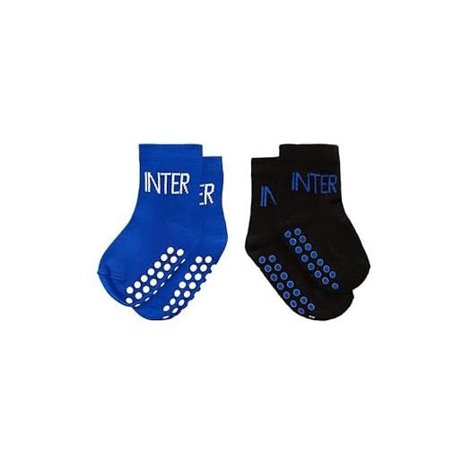 Inter, set calzini neonato, 2 pezzi unisex-bimbi 0-24, nerazzurro, 19-20