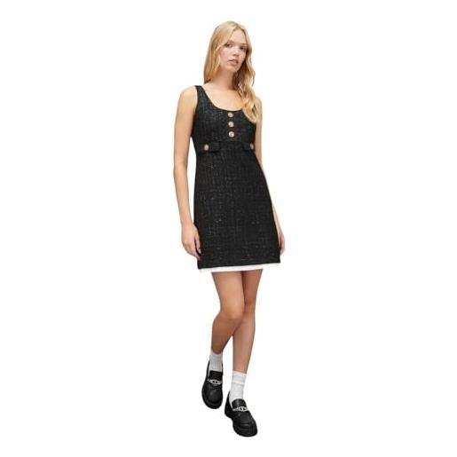 Motivi: mini dress in tweed lurex nero. 42 stagione autunno inverno 2024