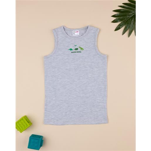 Prénatal canotta bimbo grigia dinosauri