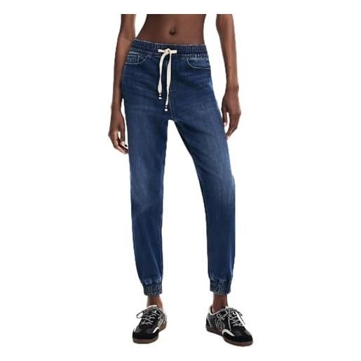 Desigual denim_abigail, 5008 denim dark blue, xs, blu, xs