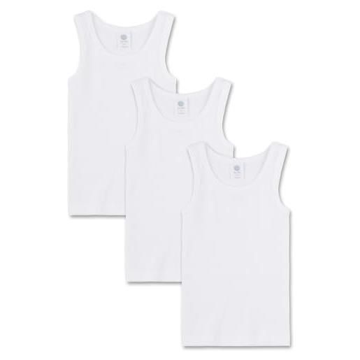 Sanetta 333735 - canottiere da ragazzo, made in europe, taglia 152, confezione da 3, colore: bianco