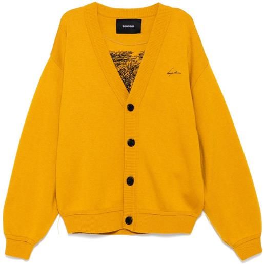 SONGZIO cardigan con ricamo - giallo