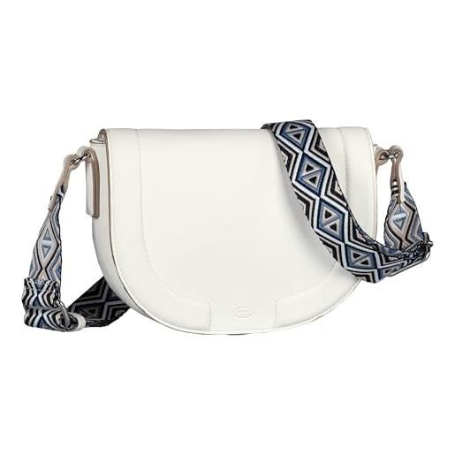 Gabor Vivien Borsa A Tracolla Donna - Bianco, Manico Intrecciato, 28x9x23 Cm