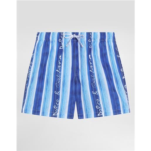 Dolce & Gabbana boxer da mare in tela stampa riga