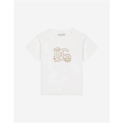 Dolce & Gabbana t-shirt in jersey con logo dg