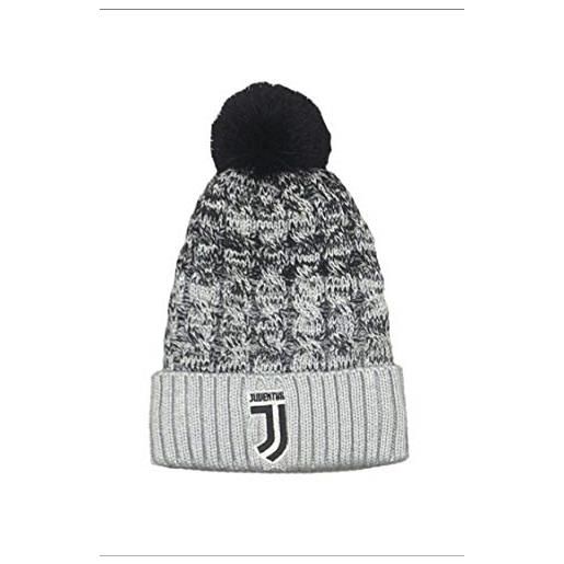 JUVENTUS f. C. Berretto pon pon inverno deluxe melange pile interno logo ufficiale jj originale