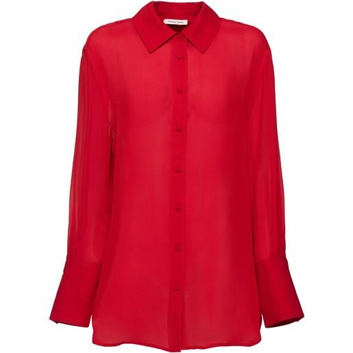 ANINE BING camicia bridget in georgette di seta e viscosa
