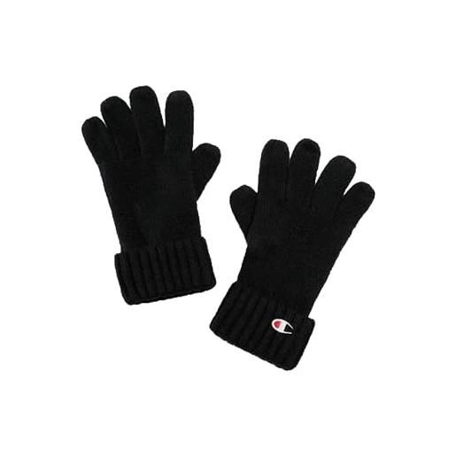 Champion lifestyle caps-802409 guanti, nero, xs-s unisex-adulto