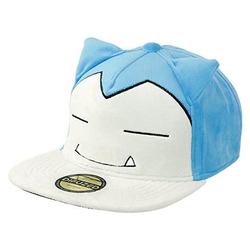 Difuzed pokémon snorlax soft plush unisex cappello blu/bianco 80% poliestere, 20% cotone