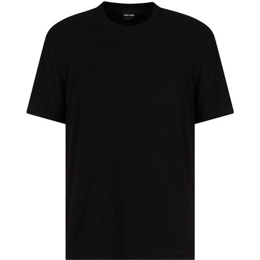 Giorgio Armani t-shirt con lavorazione in rilievo - nero