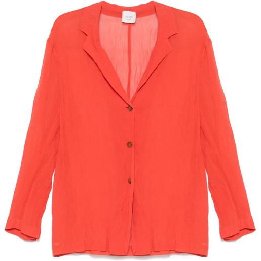 Alysi blazer con effetto stropicciato - rosso