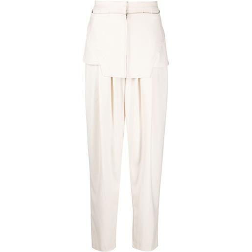 ANDREĀDAMO pantaloni con dettaglio a strati - toni neutri