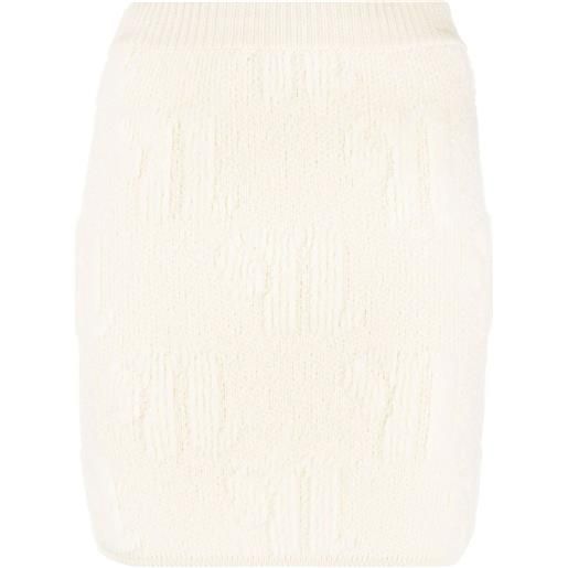 Nanushka minigonna con logo - toni neutri