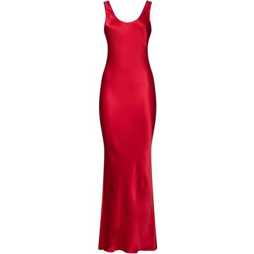 ANINE BING vestito lungo alison in charmeuse di seta