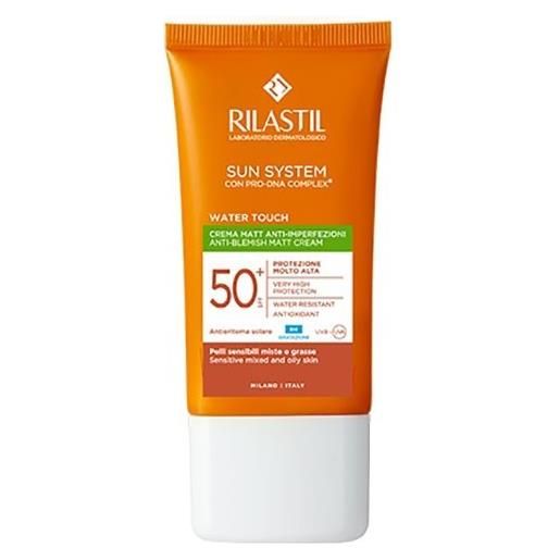 Rilastil - sun system water touch crema matte spf50+ - protezione solare per pelli miste e grasse