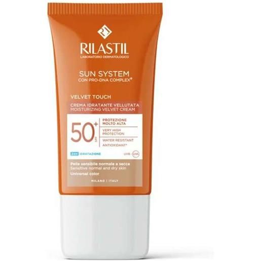 Rilastil - sun spf50+ velvet touch color - protezione alta per il viso