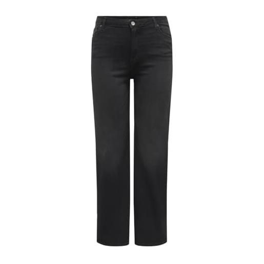 ONLY Carmakoma carwilly hw wide jeans cro1099 noos, denim nero, 50w x 32l